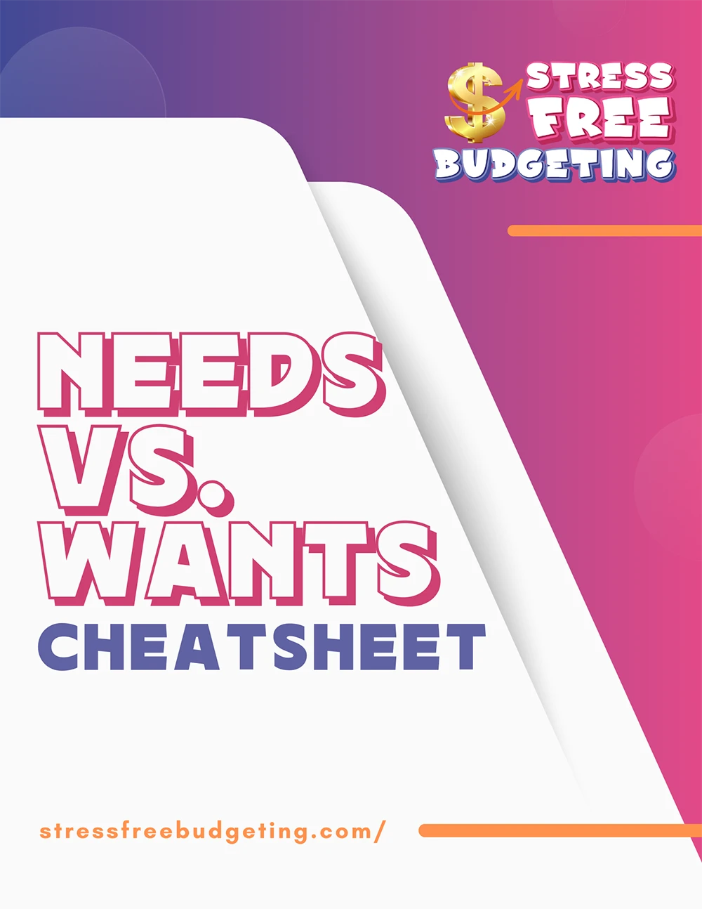 Needs VS Wants Cheatsheet Image