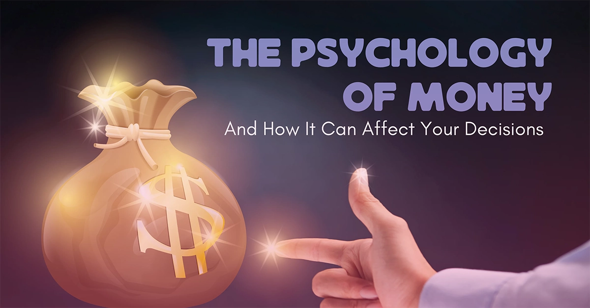 Money psychology impact on decision-making illustrated with hand.