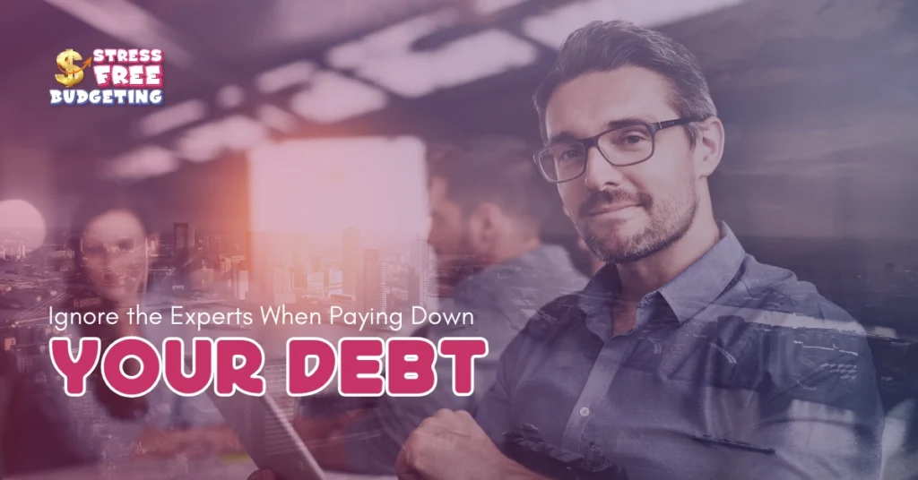 Man promoting debt payment advice with confidence.